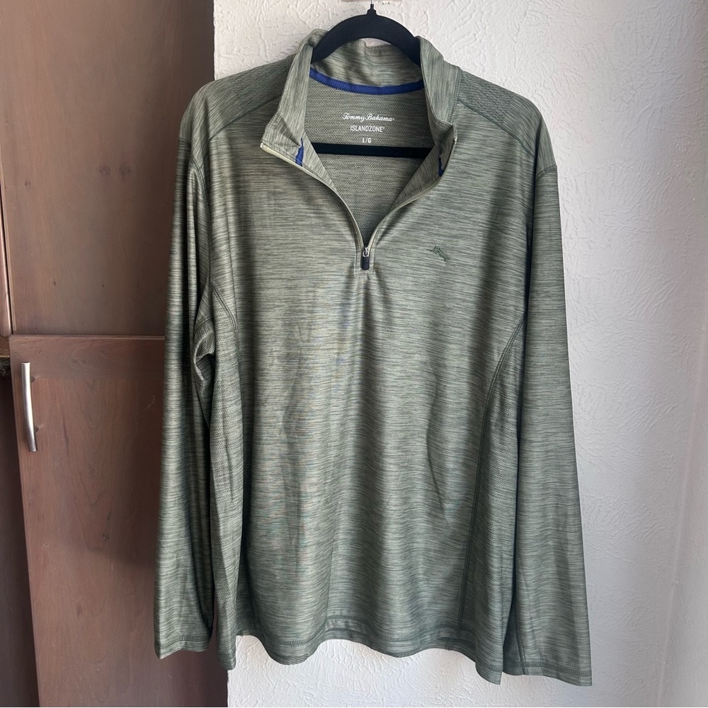 Tommy Bahama IslandZone Palm Pro quarter zip Pullover Size Large